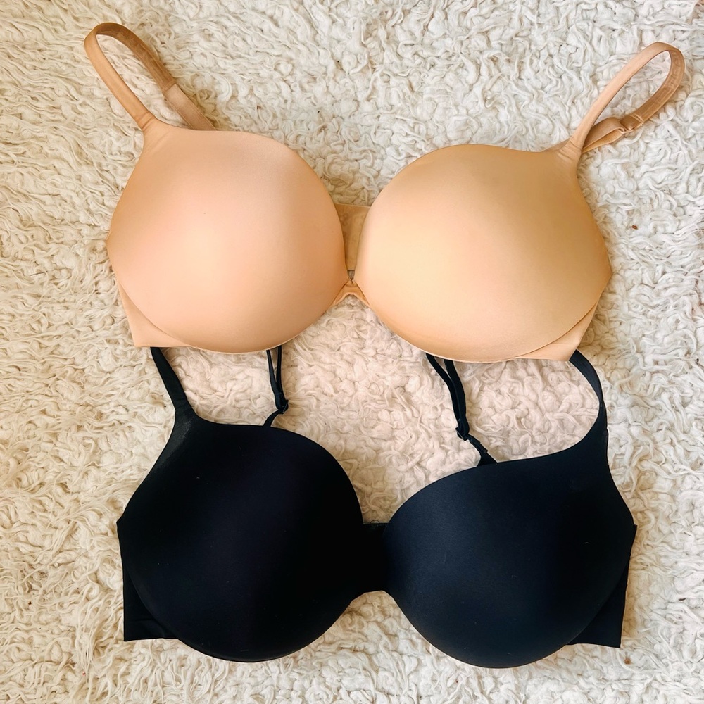 2 Skims Ultimate Teardrop Push Up Bras 36D